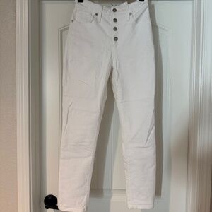 Madewell Curvy High-Rise Skinny Crop Jeans – White (W26) NWT